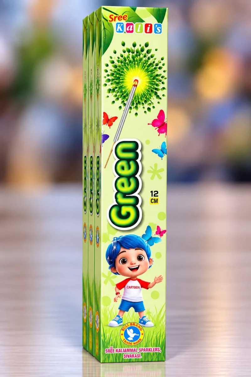 12 cm Green Sparkler